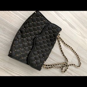 Rebecca Minkoff Studded Quilted Medium Bag black